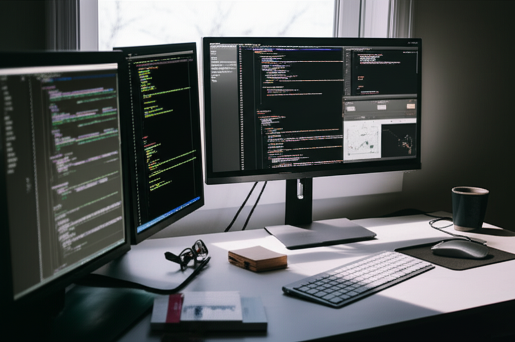Modern web development workspace